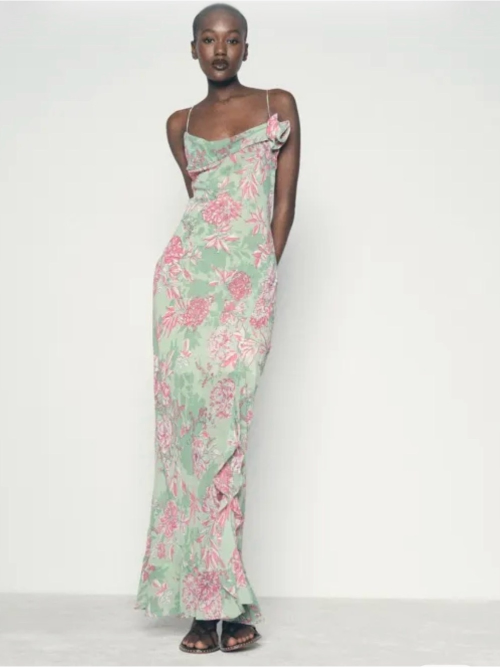 Zara Floral Print Slip Dress